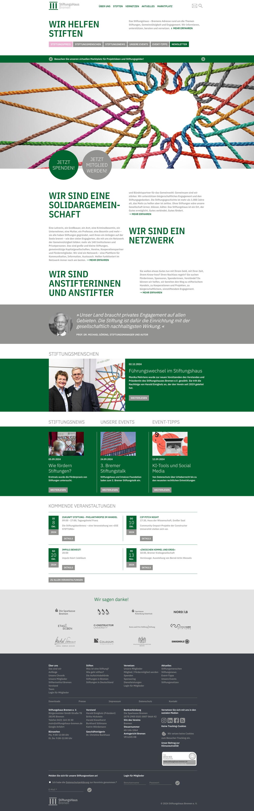 Für eine Bremer Stiftung eine Modernisierung ihrer Contao Webseite