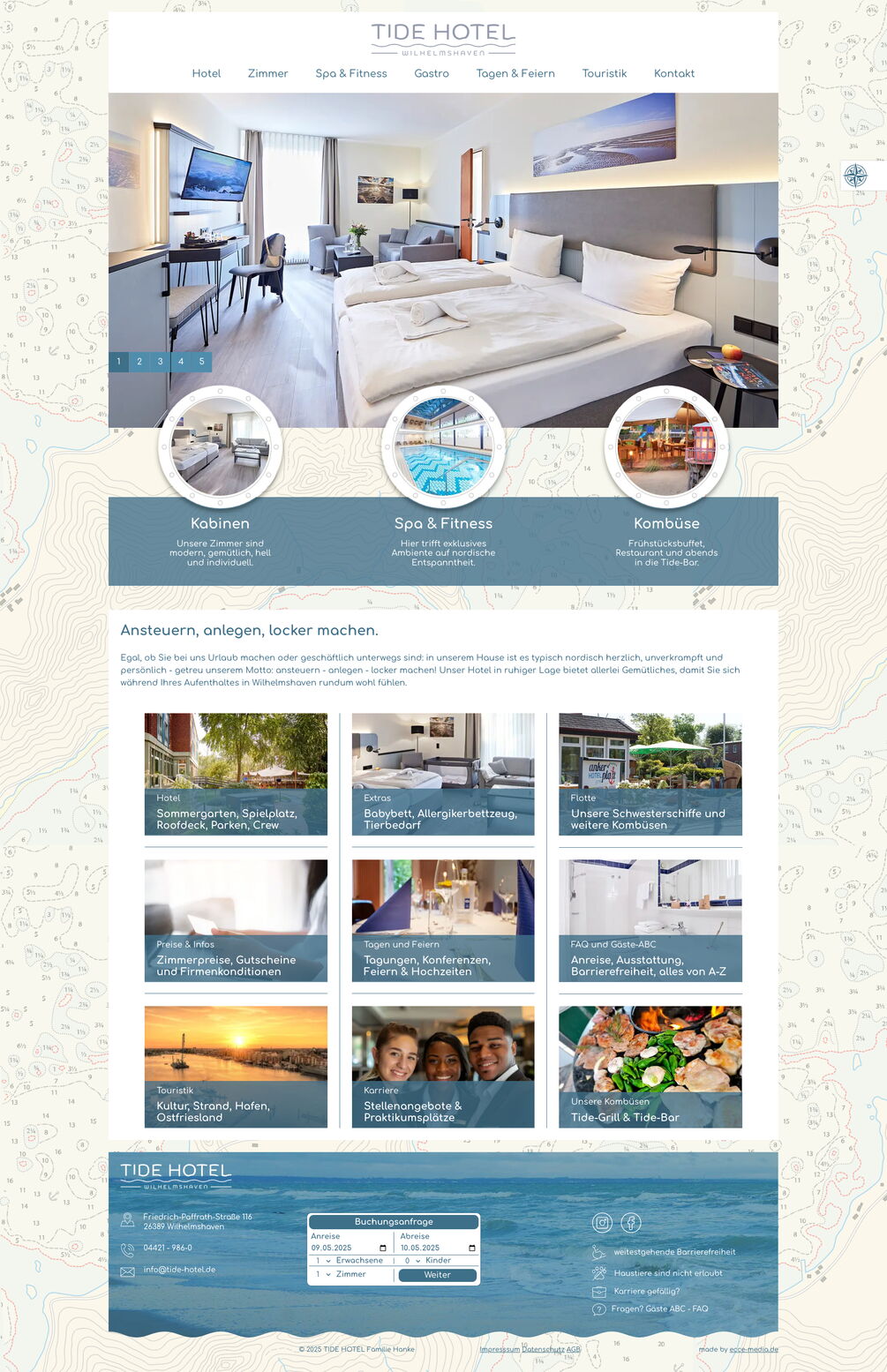Contao Webseiten Umsetzung für ein Hotel in Wilhelmshaven