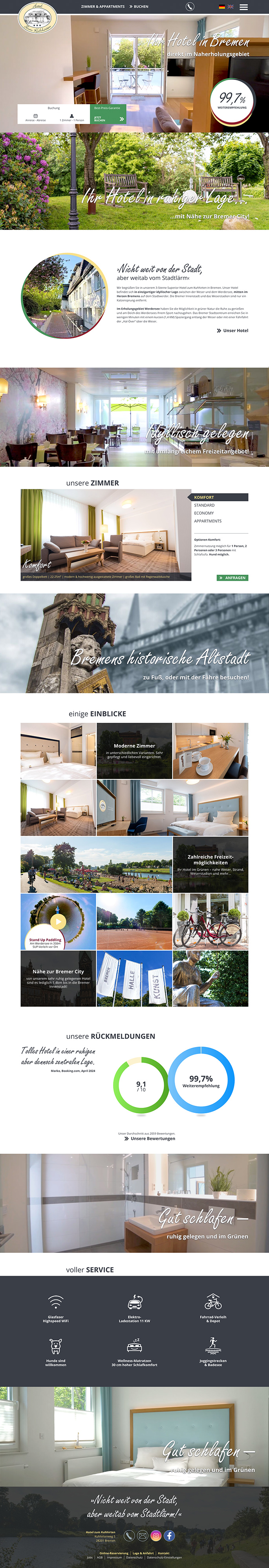 Programmierung einer Contao Website für ein Bremer Hotel